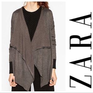 ZARA WOMAN COLLECTION-Gray Wrap Cardigan Size S